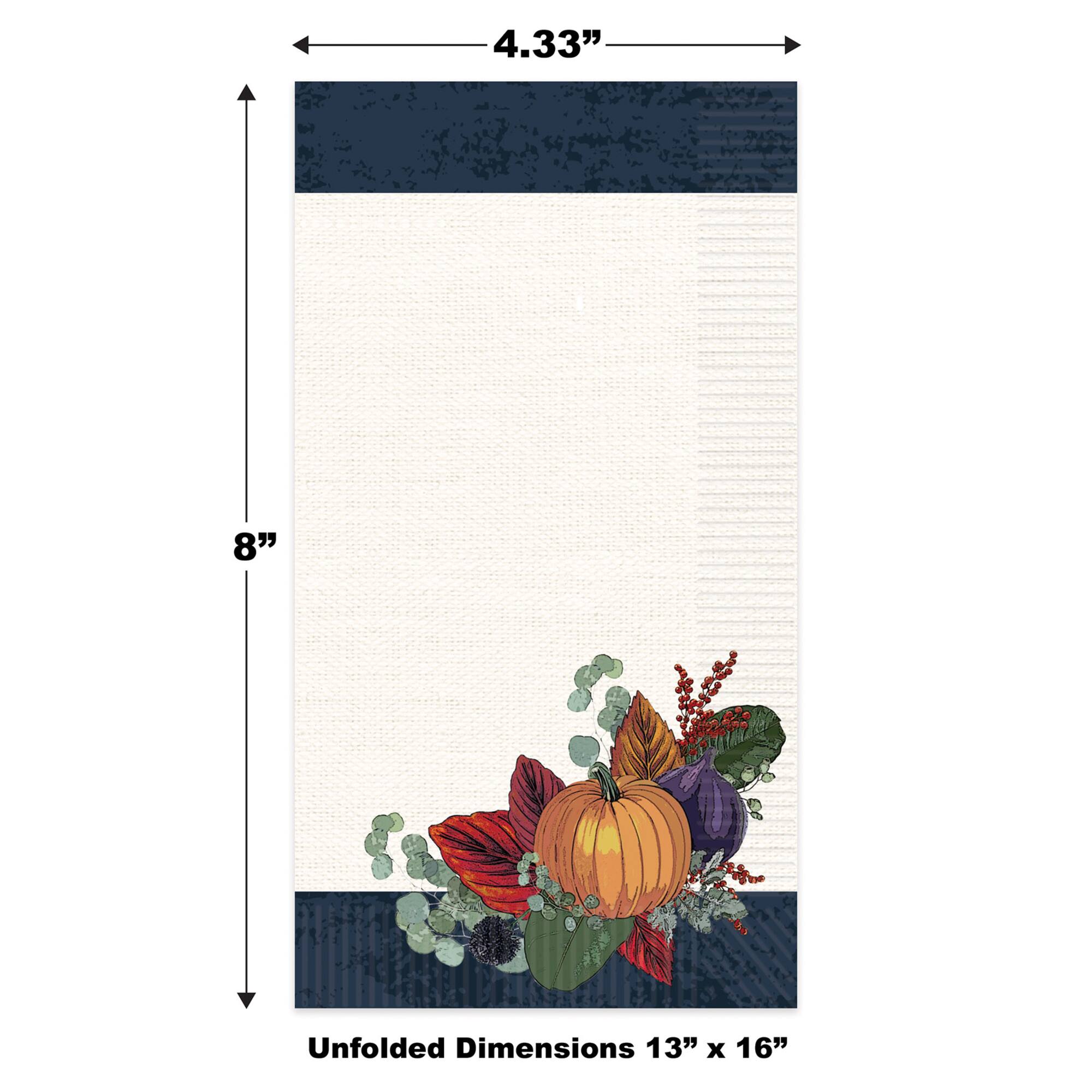 Beistle 8" x 4.5" Fall Thanksgiving Guest Towels, 32ct.